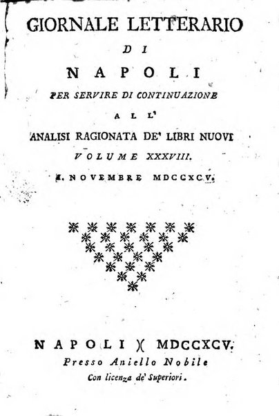 Giornale letterario di Napoli per servire di continuazione all'Analisi ragionata de' libri nuovi