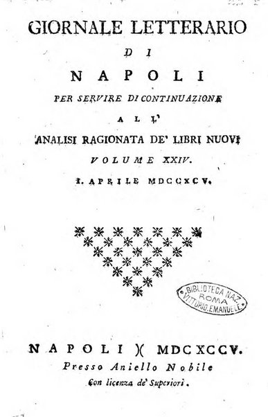 Giornale letterario di Napoli per servire di continuazione all'Analisi ragionata de' libri nuovi