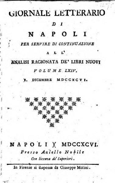 Giornale letterario di Napoli per servire di continuazione all'Analisi ragionata de' libri nuovi