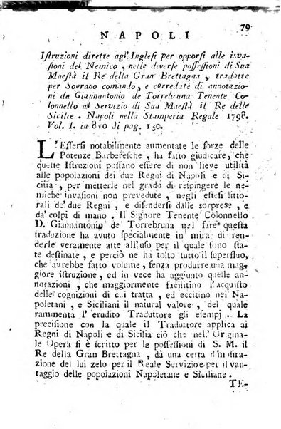 Giornale letterario di Napoli per servire di continuazione all'Analisi ragionata de' libri nuovi