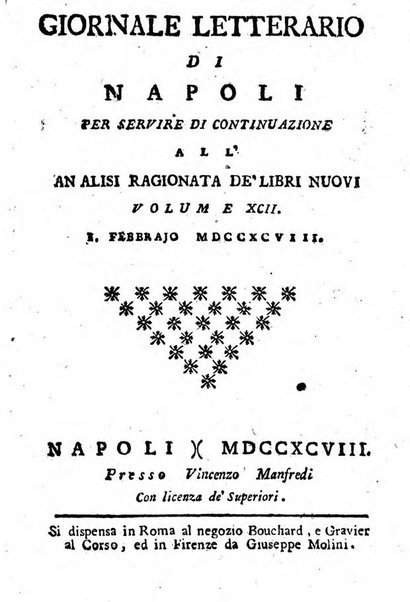 Giornale letterario di Napoli per servire di continuazione all'Analisi ragionata de' libri nuovi