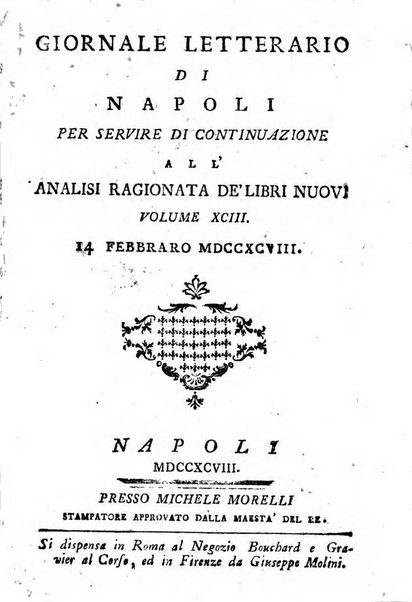 Giornale letterario di Napoli per servire di continuazione all'Analisi ragionata de' libri nuovi