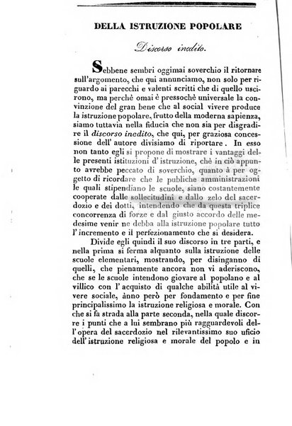 L'istitutore elementare giornale dedicato ai maestri ed ai padri di famiglia