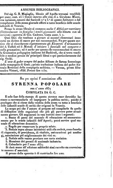 L'istitutore elementare giornale dedicato ai maestri ed ai padri di famiglia