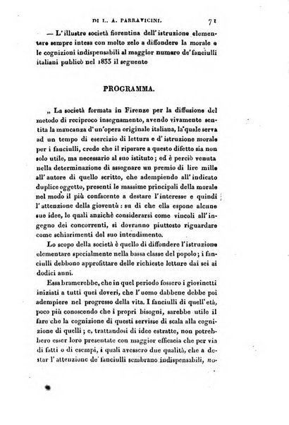 L'istitutore elementare giornale dedicato ai maestri ed ai padri di famiglia