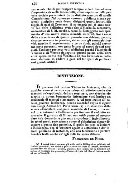 L'istitutore elementare giornale dedicato ai maestri ed ai padri di famiglia