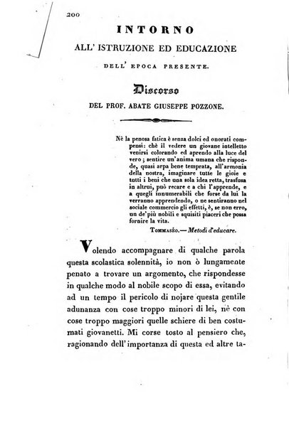 L'istitutore elementare giornale dedicato ai maestri ed ai padri di famiglia