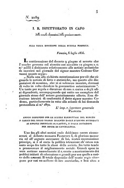 L'istitutore elementare giornale dedicato ai maestri ed ai padri di famiglia