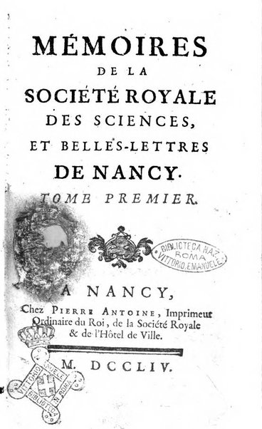 Mémoires de la Société royale des sciences et belles-lettres de Nancy