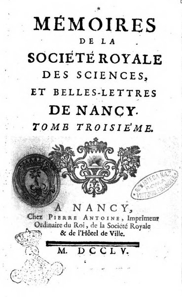 Mémoires de la Société royale des sciences et belles-lettres de Nancy