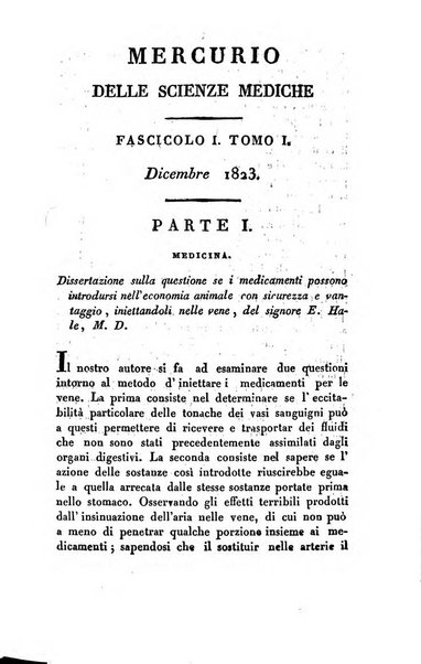 Mercurio delle scienze mediche