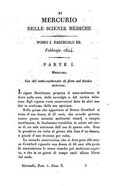 Mercurio delle scienze mediche