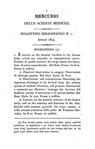 Mercurio delle scienze mediche