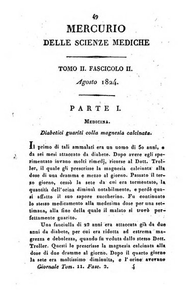 Mercurio delle scienze mediche