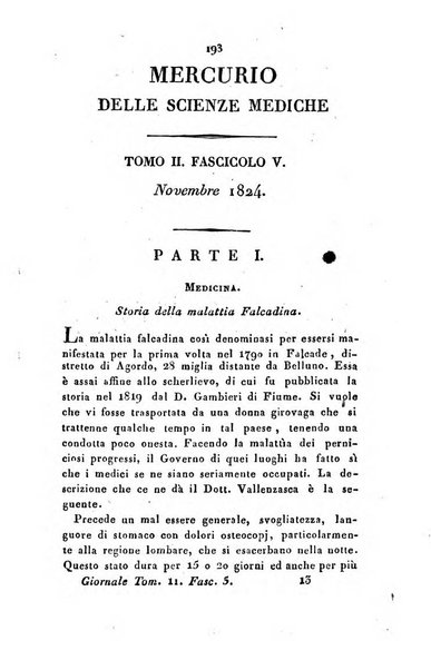 Mercurio delle scienze mediche