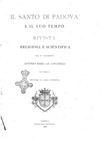 Il santo di Padova rivista religiosa e scientifica