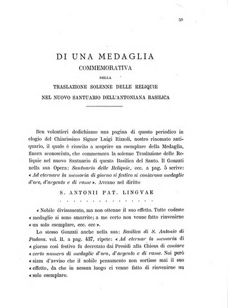 Il santo di Padova rivista religiosa e scientifica