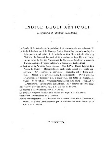 Il santo di Padova rivista religiosa e scientifica