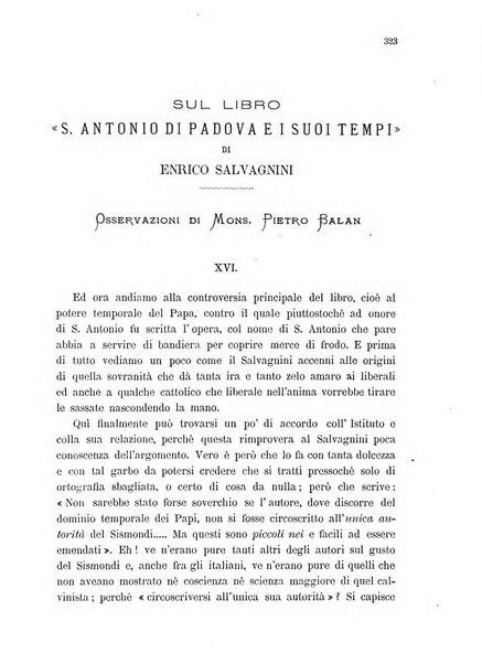 Il santo di Padova rivista religiosa e scientifica