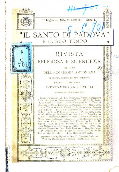 Il santo di Padova rivista religiosa e scientifica