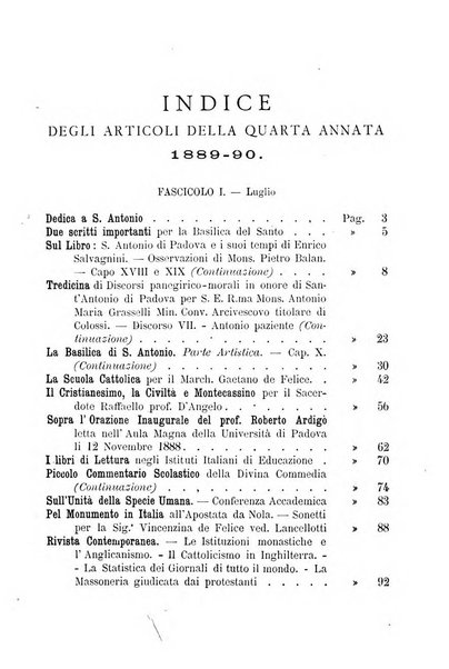 Il santo di Padova rivista religiosa e scientifica