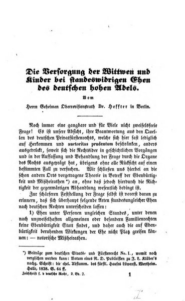 Zeitschrift fur deutsches Recht und deutsche Rechtswissenschaft