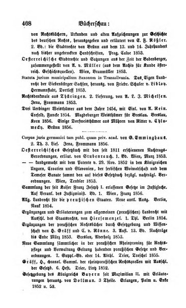 Zeitschrift fur deutsches Recht und deutsche Rechtswissenschaft