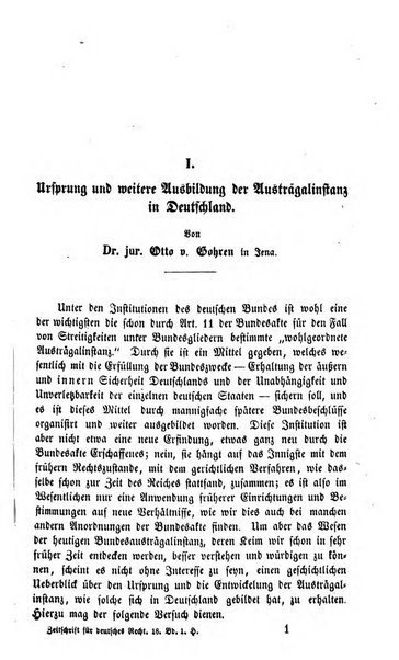 Zeitschrift fur deutsches Recht und deutsche Rechtswissenschaft