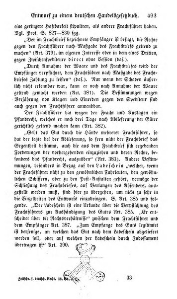 Zeitschrift fur deutsches Recht und deutsche Rechtswissenschaft