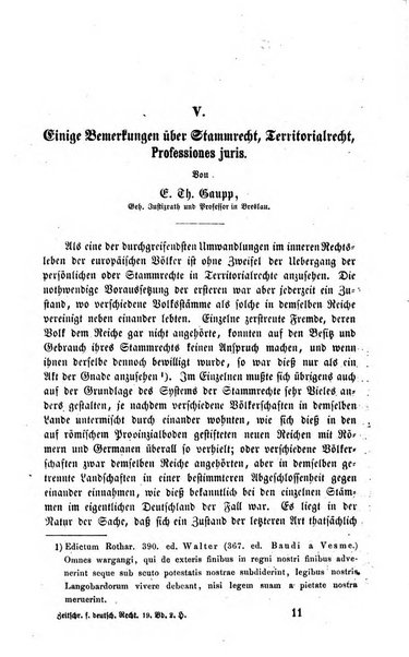 Zeitschrift fur deutsches Recht und deutsche Rechtswissenschaft