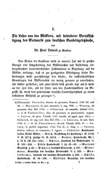 Zeitschrift fur deutsches Recht und deutsche Rechtswissenschaft