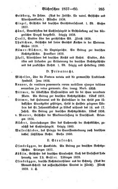 Zeitschrift fur deutsches Recht und deutsche Rechtswissenschaft