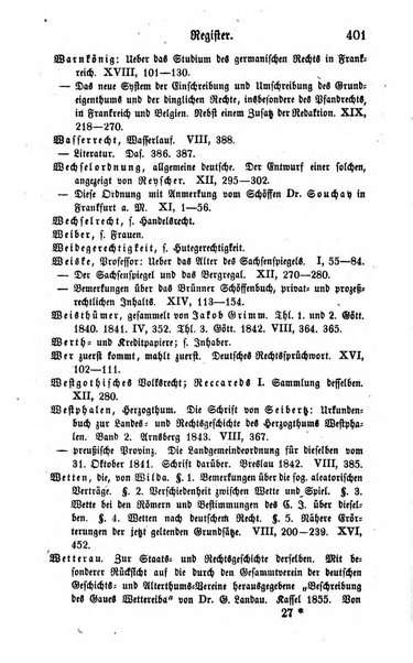 Zeitschrift fur deutsches Recht und deutsche Rechtswissenschaft