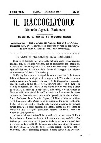 Il raccoglitore giornale agrario padovano