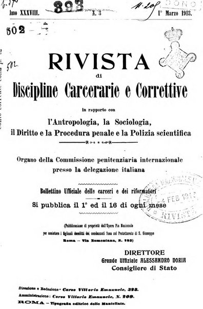 Rivista di discipline carcerarie e correttive