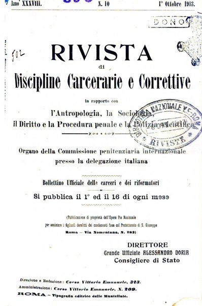 Rivista di discipline carcerarie e correttive