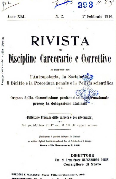 Rivista di discipline carcerarie e correttive