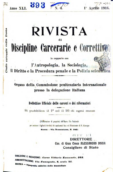 Rivista di discipline carcerarie e correttive