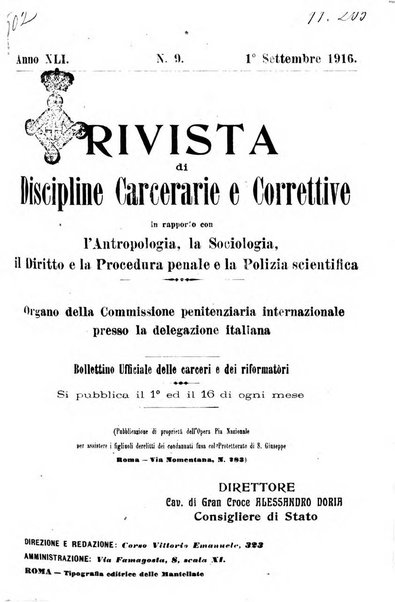 Rivista di discipline carcerarie e correttive