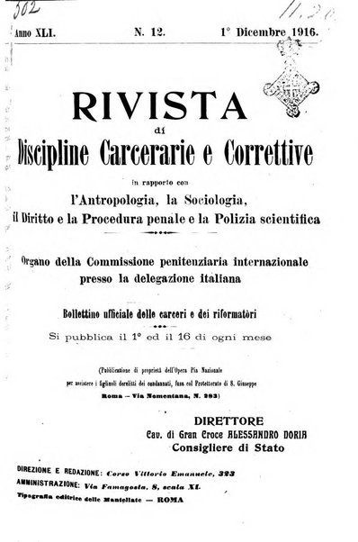 Rivista di discipline carcerarie e correttive