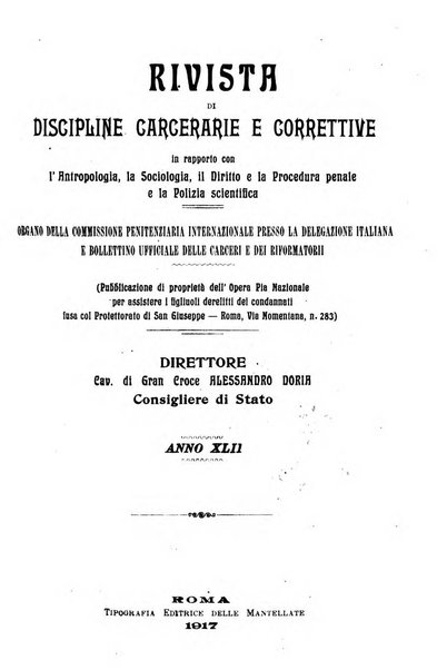 Rivista di discipline carcerarie e correttive