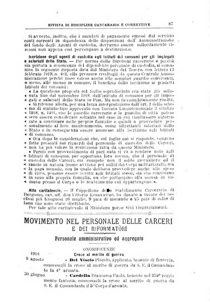 Rivista di discipline carcerarie e correttive