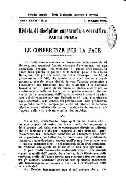 Rivista di discipline carcerarie e correttive