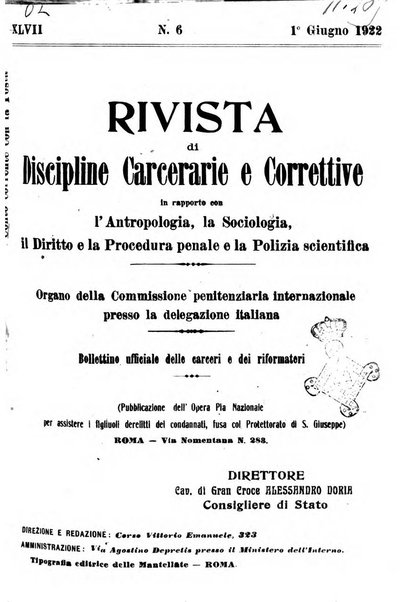 Rivista di discipline carcerarie e correttive