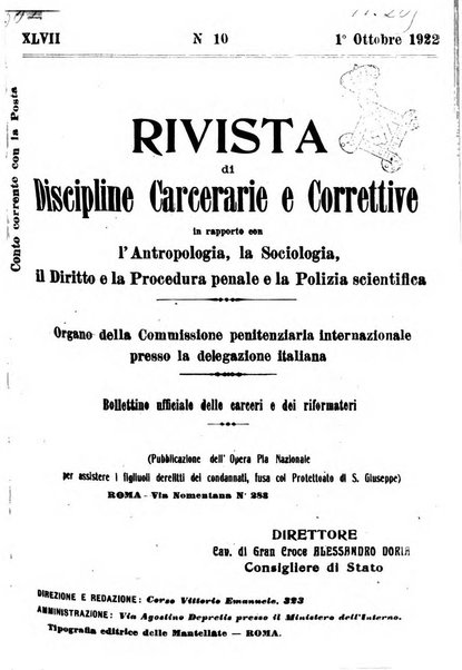 Rivista di discipline carcerarie e correttive