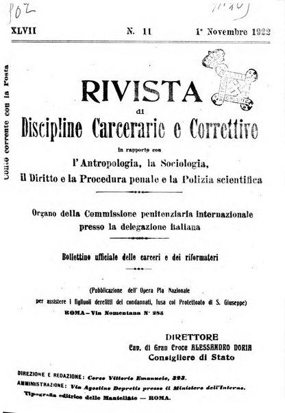 Rivista di discipline carcerarie e correttive