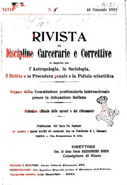 Rivista di discipline carcerarie e correttive