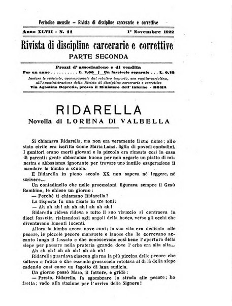 Rivista di discipline carcerarie e correttive