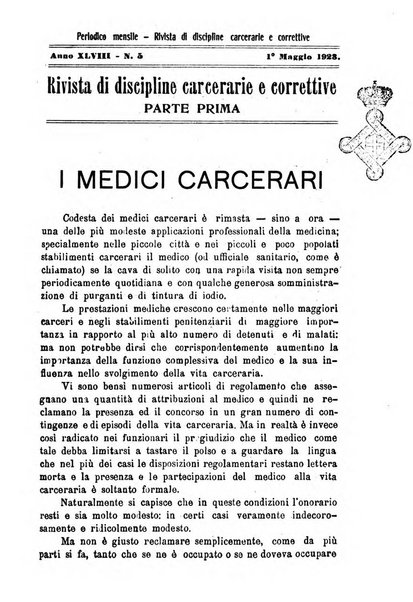 Rivista di discipline carcerarie e correttive