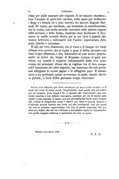 Archivio glottologico italiano. Supplementi